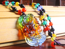 五色玛瑙琉璃项链-百鱗之长